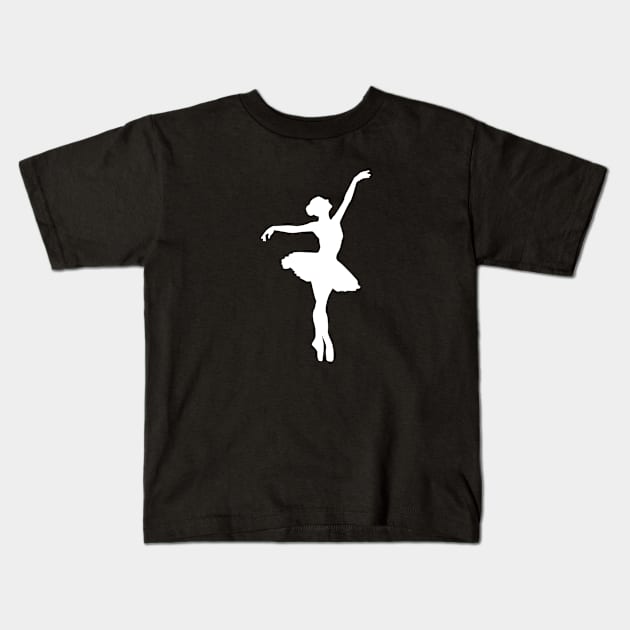 Ballet Ballerina - silhouette Kids T-Shirt by KC Happy Shop